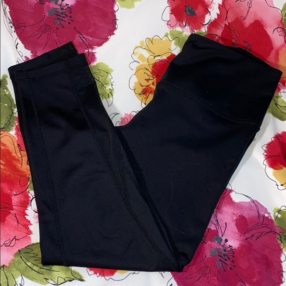 Zella High Waist Cropped Leggings - Black - Small